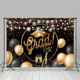 Gold Und Schwarz Funkeln Luftballons Hell Grad Hintergrund