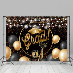 Gold Und Schwarz Funkeln Luftballons Hell Grad Hintergrund