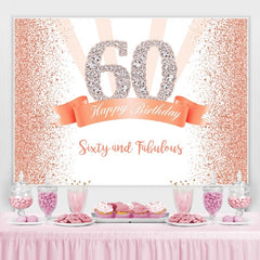 Gold Und Rosa Glücklich 60 Geburtstag Party Hintergrund