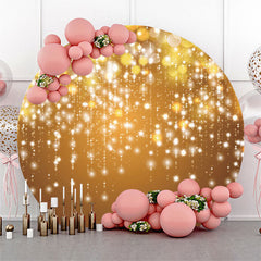Gold Bokeh Zeichenfolge Geburtstag Party Kreis Hintergrund