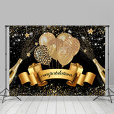 Gold Sekt Leopard Luftballons Grad Party Hintergrund
