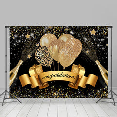 Gold Sekt Leopard Luftballons Grad Party Hintergrund