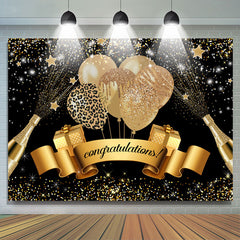 Gold Sekt Leopard Luftballons Grad Party Hintergrund
