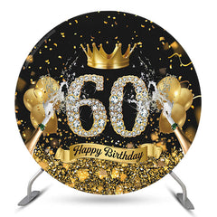 Gold Krone Sekt Runden 60 Geburtstag Hintergrund