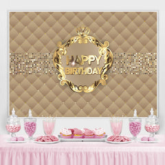 Gold Krone Glücklich Geburtstag Party Hintergrund Für Frau