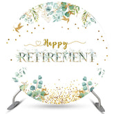 Gold Funkeln Und Grün Blätter Glücklich Ruhestand Hintergrund