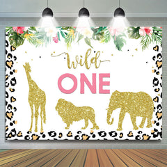 Gold Funkeln Tiere Wild 1 Glücklich Geburtstag Hintergrund
