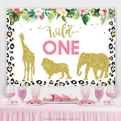 Gold Funkeln Tiere Wild 1 Glücklich Geburtstag Hintergrund