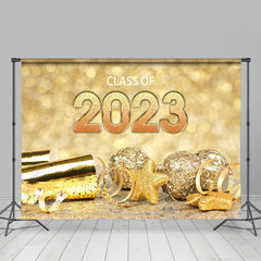 Gold Funkeln Flitter Bokeh 2024 Abschluss Hintergrund