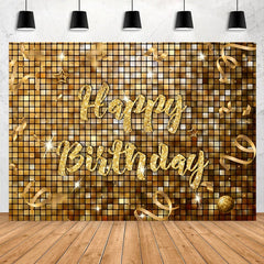 Gold Funkeln Bokeh Glücklich Geburtstag Hintergrund Für Party