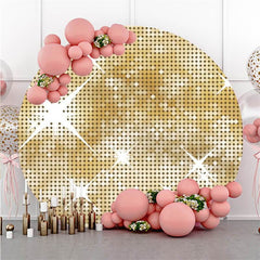 Gold Funkeln Bokeh Runden Geburtstag Hintergrund Für Mädchen