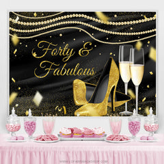 Gold Funkeln Absätze Und Schwarz Geburtstag Party Hintergrund