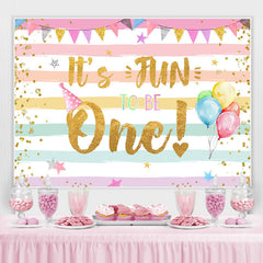 Gold Funkeln Es ist Spaß Zu Sei Eins Mädchen Geburtstag Hintergrund