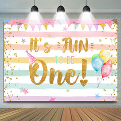 Gold Funkeln Es ist Spaß Zu Sei Eins Mädchen Geburtstag Hintergrund