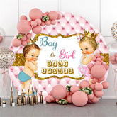 Gold Funkeln Rosa Hintergrund Für Babydusche Hintergrund