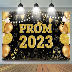 Gold Funkeln Funke Ballon Abschlussball 2024 Hintergrund Für Party