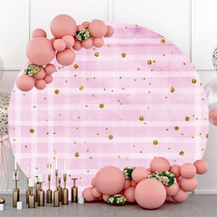 Gold Funkeln Stelle Runden Rosa Glücklich Geburtstag Hintergrund