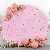 Gold Funkeln Stelle Runden Rosa Stern Geburtstag Hintergrund