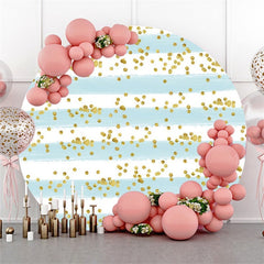 Gold Funkeln Streifen Kreis Glücklich Geburtstag Hintergrund