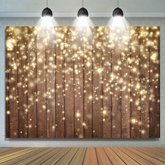 Gold Funkeln Holz Bokeh Hintergrund für Weihnachten Party