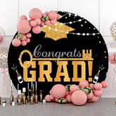 Gold Doktorhut Beleuchtung Kreis Abschluss Hintergrund