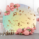 Gold Muster Runden Licht Gelb Geburtstag Party Hintergrund