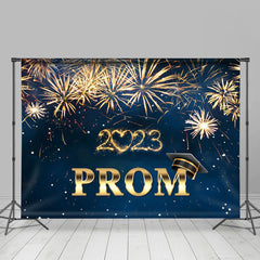 Gold Funke Dunkel Blau Abschlussball 2024 Hintergrund Für Party
