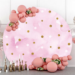Gold Weiß Funkeln Stelle Runden Rosa Geburtstag Hintergrund