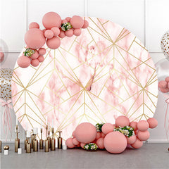 Golden Und Rosa Geometrisch Muster Kreis Hintergrund