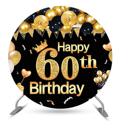 Golden Ballon Runden 60 Geburtstag Hintergrund Abdeckung