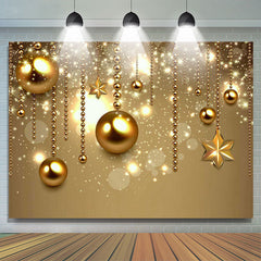 Golden Bokeh Sechseckig Stern golden Globus Foto Hintergrund