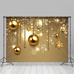 Golden Bokeh Sechseckig Stern golden Globus Foto Hintergrund