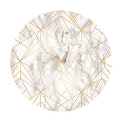 Golden Tinte Linie Geometrisch Muster Runden Hintergrund