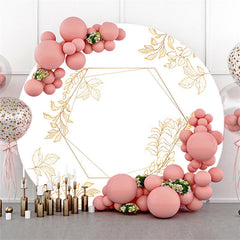 Golden Blätter Einfach Kreis Hintergrund Für Hochzeit Ereignis