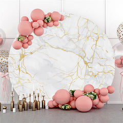 Golden Marmor Thema Glücklich Geburtstag Kreis Hintergrund