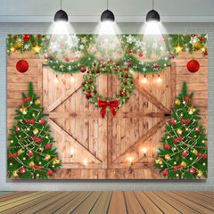 Golden Sterne Und Glänzend Licht Weihnachten Hölzern Hintergrund