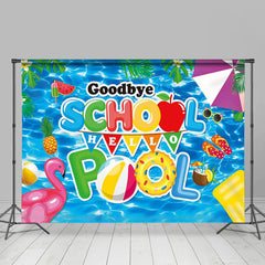 Auf Wiedersehen Schule Hallo Schwimmbad Party Abschluss Hintergrund