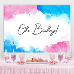 Graffiti Blau Rosa Geschlecht Aufdecken Babydusche Hintergrund