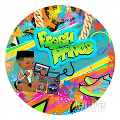 Graffiti Frisch Prinz Runden Babydusche Hintergrund