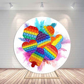 Graffiti Pop Es Spielzeug Geburtstag Party Runden Hintergründe