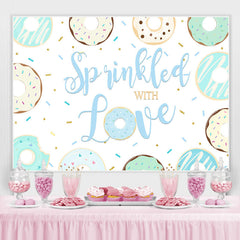 Grün Und Ausländer Donuts Sommer Geburtstag Party Hintergrund