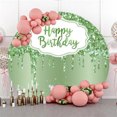 Grün Diamanten Funkeln Glücklich Geburtstag Party Hintergrund