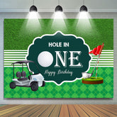 Grün Golf Kurs Loch In Eins Glücklich Geburtstag Hintergrund