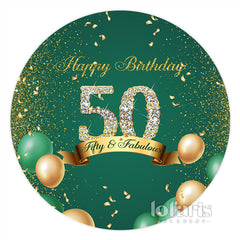 Grün Glücklich Fünfzig Und Fabelhaft Runden Geburtstag Hintergrund