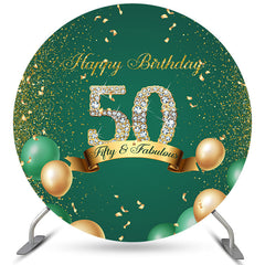 Grün Glücklich Fünfzig Und Fabelhaft Runden Geburtstag Hintergrund