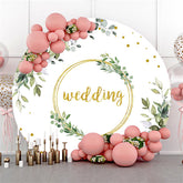 Grün Blätter Und Gold Kreis Elegant Hochzeit Hintergrund