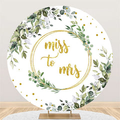 Grün Blätter Und Gold Runden Liebenswert Hochzeit Hintergrund
