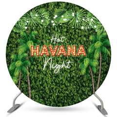 Grün Blätter Heiß Havanna Nacht Runden Sommer Hintergrund