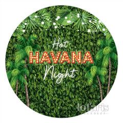 Grün Blätter Heiß Havanna Nacht Runden Sommer Hintergrund