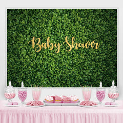 Grün Blätter Anlage Einfach Baby Dusche Hintergrund Für Mädchen